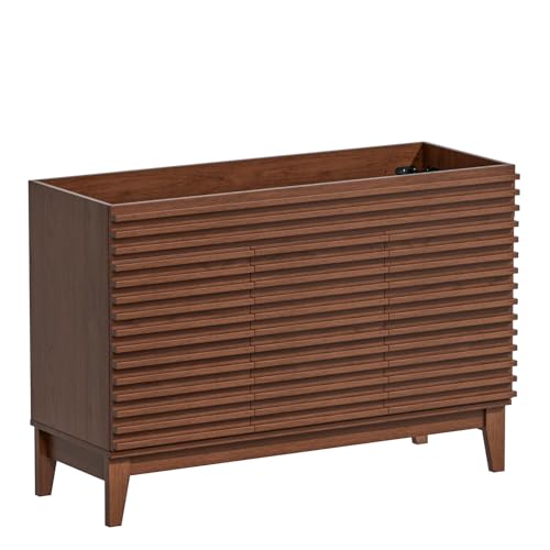 ROOMTEC 48" Walnut Bathroom Vanity with Storage