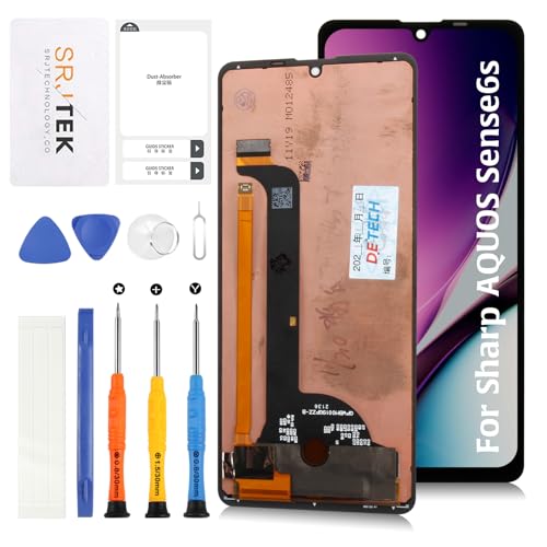 SRJTEK For Sharp AQUOS Sense6 Sense6s �t���p�l���y���O���i/�w�P����/���S����ۏ؁z �V���[�v �A�N�I�X Sense 6 SH-M19 SHG05 SH-54B/Sense6s SHG07 au��ʌ����C���p �^�b�`