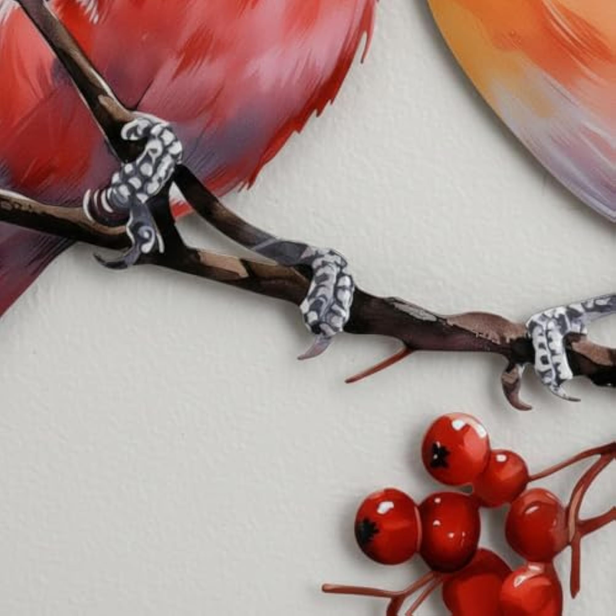 Songbird Avian Wall Decor, Colorful Design