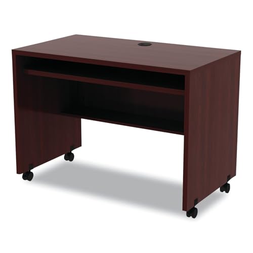Alera ALEVA204224MY Valencia Series 41.38 Inch X 23.63 Inch X 30 Inch Mobile Workstation Desk - Mahogany thumb #2
