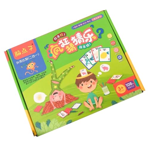 LALADEFIEE Educativo Creativo de Cartas para Interactivo de Póker Infantil Juguete de Desarrollo Temprano para Bebés y Familias Mejora Coordinación y Habilidades Sociales