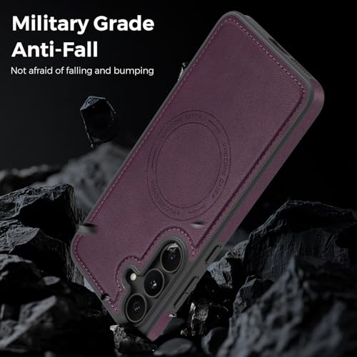 Coque cuir Samsung S25 fine protectrice antichoc et magnétique pour chargement sans fil 6.2"