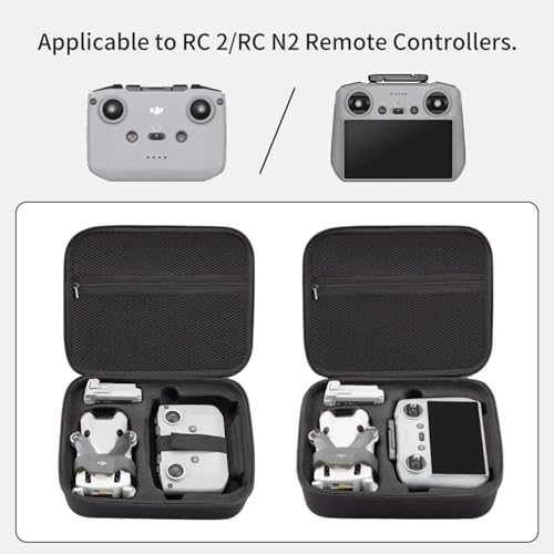 Image of VERTUS Carrying Case for DJI Mini 4 Pro || Hard Shell Storage Case Accessories for RC 2 Controller, with Shoulder Strap, Waterproof, Shockproof Features (Black)