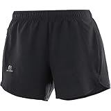 Contenido: 1 x Salomon Pantalones cortos de running, Para mujer, AGILE SHORT, Color: Negro, Talla: M, LC1470600
