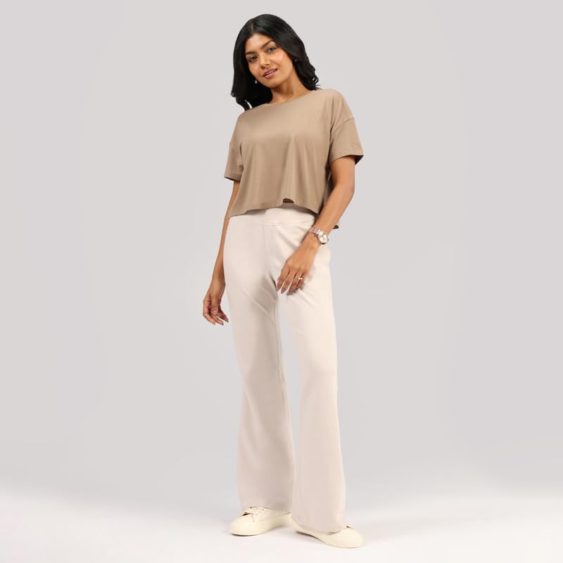Image of BlissClub Women's Cotton Solid Regular Fit Tshirt