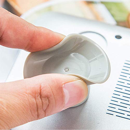 Motzu 8 Pieces Laptop Computer Cooling Feet Rubber Holder Kickstand Suction Cup Heat Reduction Pad Universal Tablet/Notebook Stands Corner Pad Anti-Slip Silicone Elevation Stand (4Small+4Big,Gray) #TOP4