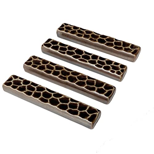 Tribetter 箸置き おしゃれ 4個セット スプーンレスト ナイフレスト カトラリーレスト 和食器 レストラン 喫茶店(ブラック)