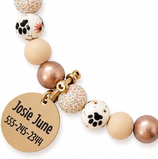 Handmade Beaded Dog Necklace – Pet Necklace for Small, Medium & Large Dogs (Medium) - 4