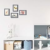 EGOFINE A5/21x14.8cm Photo Frame Dark Gray - Made of Solid Wood for Table Top and Wall Mounting - Image 5