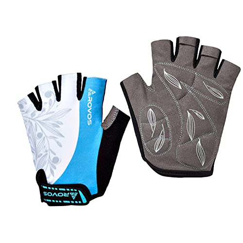 Cycling Gloves Half Finger Women Padded Breathable...