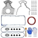 LOBIUTIYA 635-518 Rear Main Seal Kit with Oil Pan Gasket, 12612350 Oil Pan Gaskets for Chevy