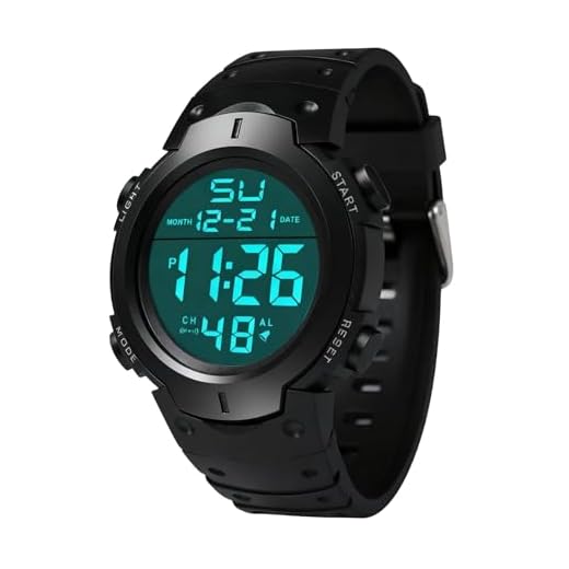 Amztour Montre Homme Sport Militaire Montre 50M Étanche avec Alarme/Chronomètre Large Poignet Militaire Lumière LED Montres Cadeaux Rentrée Scolaire Halloween Noël Anniversaire