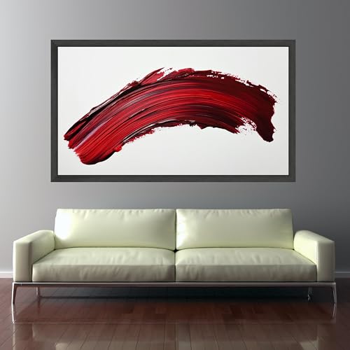 Impression d'art de qualité supérieure avec coups de pinceau rouges
