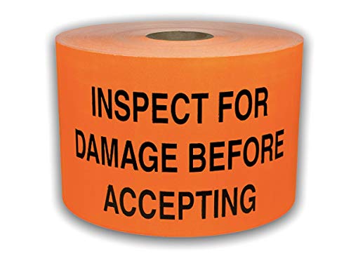 1 Roll Large 3x5 Orange INSPECT for Damage Before Accepting