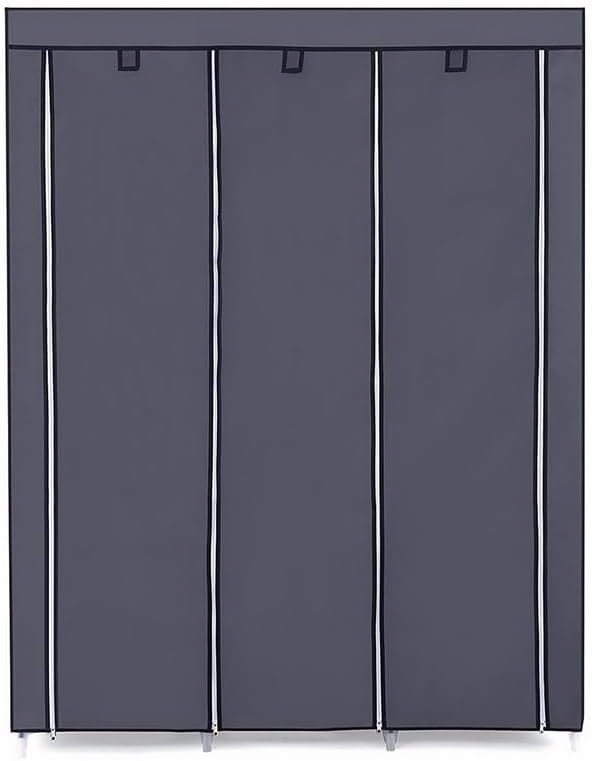 Miniatura 9 de Organizadores y almacenamiento de armario, armarios portátiles para colgar ropa, armario de tela no tejida con funda y 10 estantes, armario