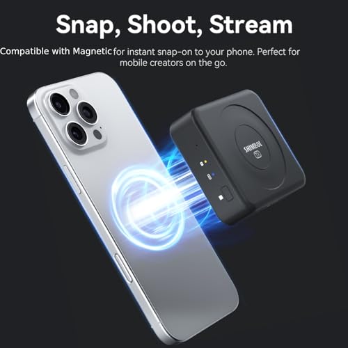 SHIMBOL ΤΡ ΝΑΝΟ Wireless Video Transmitter Receiver System – 150m kabellose Übertragung, 60ms Latenz, HDMI EIN-/Ausgang, Kompatibel mit Magnetic für Kamera & Smartphone(Purple)