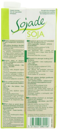 image for Sojade Organic Unsweetened Soya Milk 1 Litre (Pack of 6), 1 l (Pack of