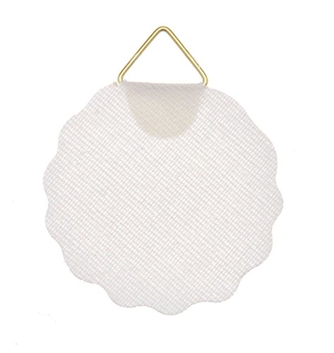 Glorex 6 1712 100 Plakhanger, zelfklevend, ca. 40 mm groot, 12 stuks, draagkracht ca. 200 g, voor het eenvoudig ophangen van foto's, posters en posters. 40 mm wit