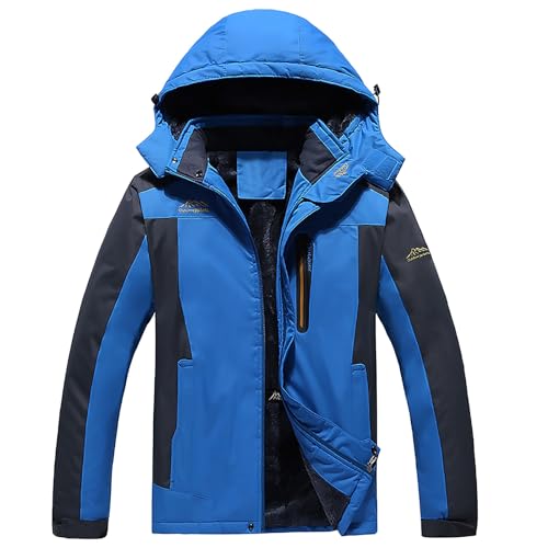 Veste de ski chaude pour homme imperméable avec poches de rangement
