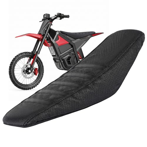 Gripper Seat Cover Compatible with Yozma IN10 Electric Dirt Bike - Non-Slip Striped Polyester Seat Cushion Protector for Ebike Waterproof Motocross Upgrade Accessories for Off-Road Riding (Black)