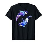 Lovely Orca Couple Yin Yang Swim Art Design T-Shirt