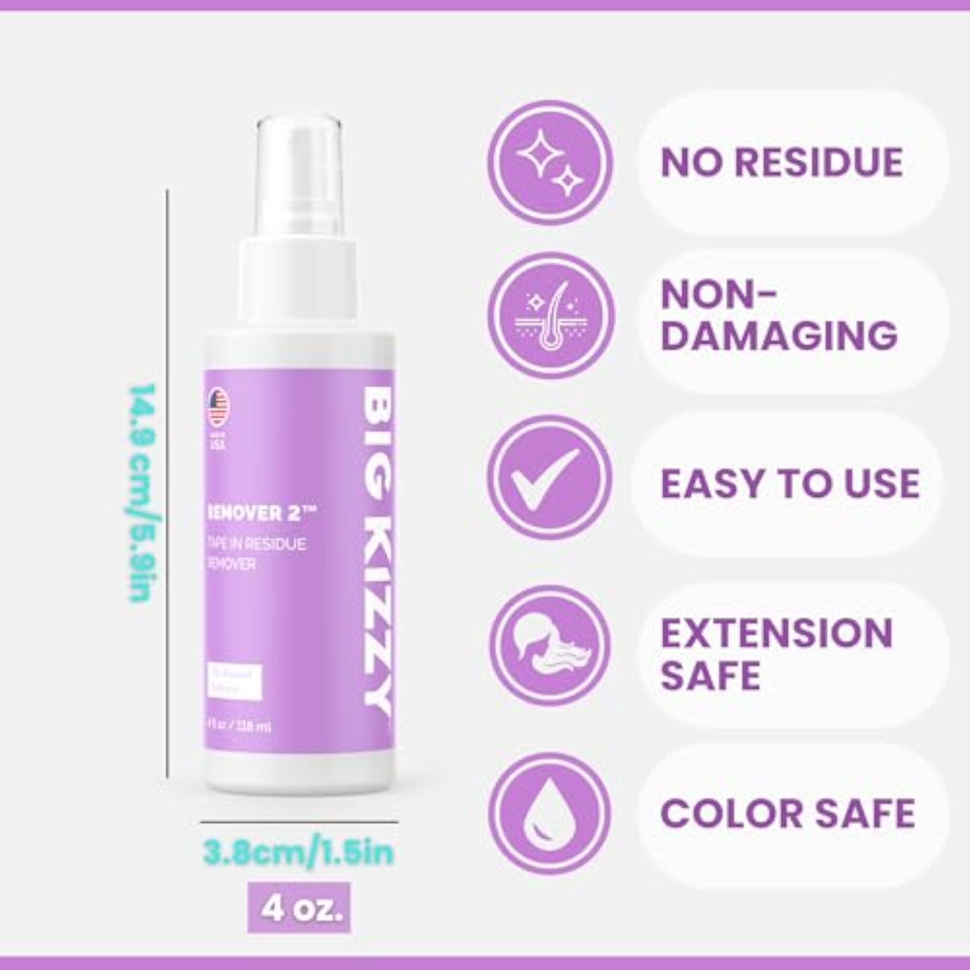 4oz Hair Extension Remover & Residue Solution