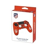Funda protectora de silicona para mando PS4 - Carcasa blanda antideslizante con Thumb grips caps de precisión para joysticks – Accesorios videojuegos con licencia oficial Atlético de Madrid