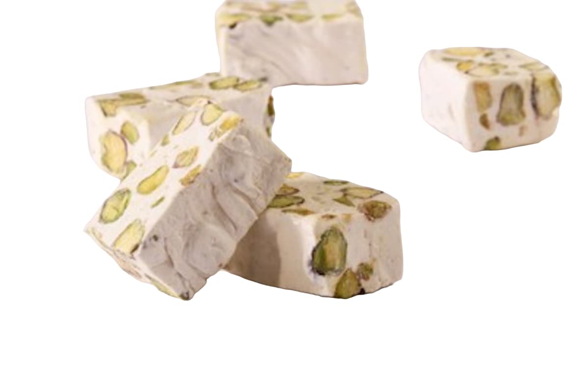 Sweet Delight | Nougat Almond & Pistachio Sweet | Iranian & Turkish Sweets | Gaz |Gluten Free| Dairy Free | Soft & Chewy| 400 Gram