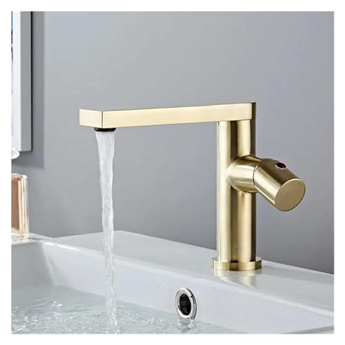 Robinet évier noir et or rose avec jet d'eau fluide anti-éclaboussures - 5