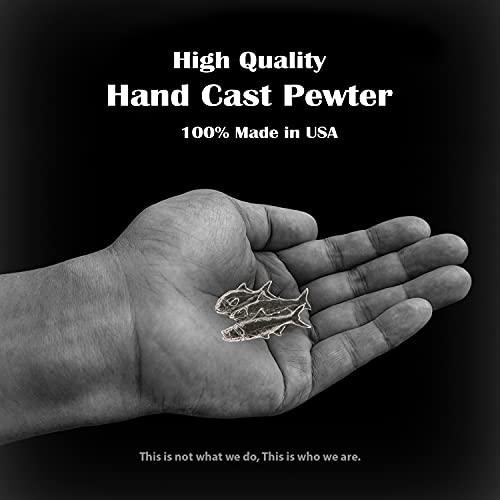 Grand Slam, Fish Pin, Pewter, 1 1/2”, S035, Tarpon, Bonefish, Permit, Fly Fishing Florida, Lapel, Hat, Pins, Brooch, Jewelry, Gift, 100% Handmade in the USA, Over 200 Fish Designs Available.3