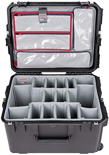 Image of SKB Cases 3i-2217-12PL iSeries 2217-12 Case w /Think Tank Designed Photo Dividers & Lid Organizer, Watertight /Dustproof Injection Molded Outer Shell, (13) Nylex-Wrapped Closed Cell Foam Pads