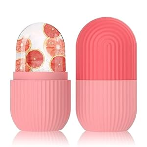 PASNOWFU Ice Cube Face Roller, Eyes and Neck, Brighten Skin & Enhance Your Natural Glow, Reusable Facial Treatment, Ice Cube Roller to Tighten Skin & De-Puff Eye Area, Cryotherapy for Face Ice(Pink)