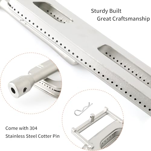 Beurbcikue Cast 304 Stainless Steel Grill Burner Replacement Parts for Coyote Members Mark Grand Hall Y0101XC Y0202XC Y0660 608SB Grill Parts for RCS Sam's Club Bakers and Chefs, 15.8", 3 Pack by Beurbcikue - Image 5