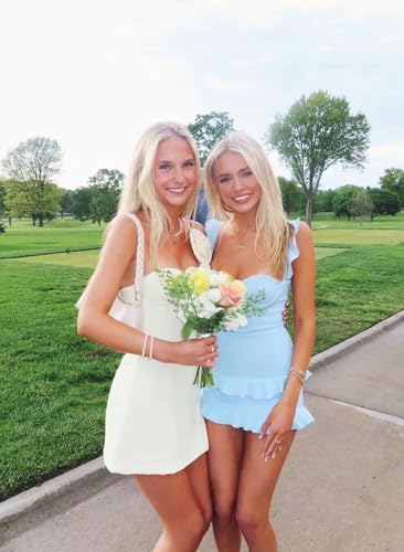 Ruffles Homecoming Dresses for Teens 2025 Tight Short Corest Formal Cocktail Party Dresses TM1843