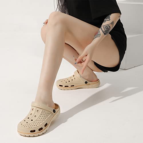 Image of ChayChax Men's and Women's Arch Support Clogs Garden Shoes Slip-on Outdoor Beach Water Sandals with Removable Cushion Footbed