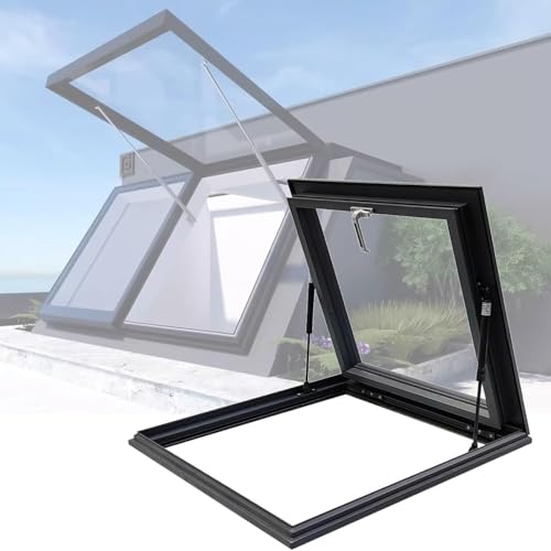 Claraboya Tarafanas personalizables de vidrio templado 23x24in para iluminación de sótanos 3