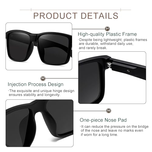 Polarized Sunglasses Men Large Sports Sun Glasses Running Fishing Golf SY60792