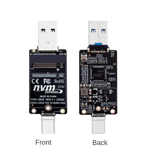Adaptador 2X M.2 a USB Tipo-C para SSD NVMe 2230 miniatura 6