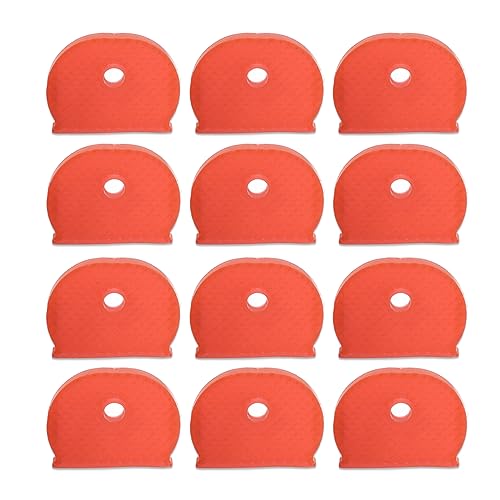 Joyangy Pack of 12 Red Rubber Key Cap Cover Tags,