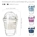 Crystalia 4 Pack 20 oz On The Go Yogurt Parfait Cups with Lids & Spoons, Reusable Yogurt Containers, Take and Go Cup with Topping Cereal or Oatmeal Container, New Colorful Set