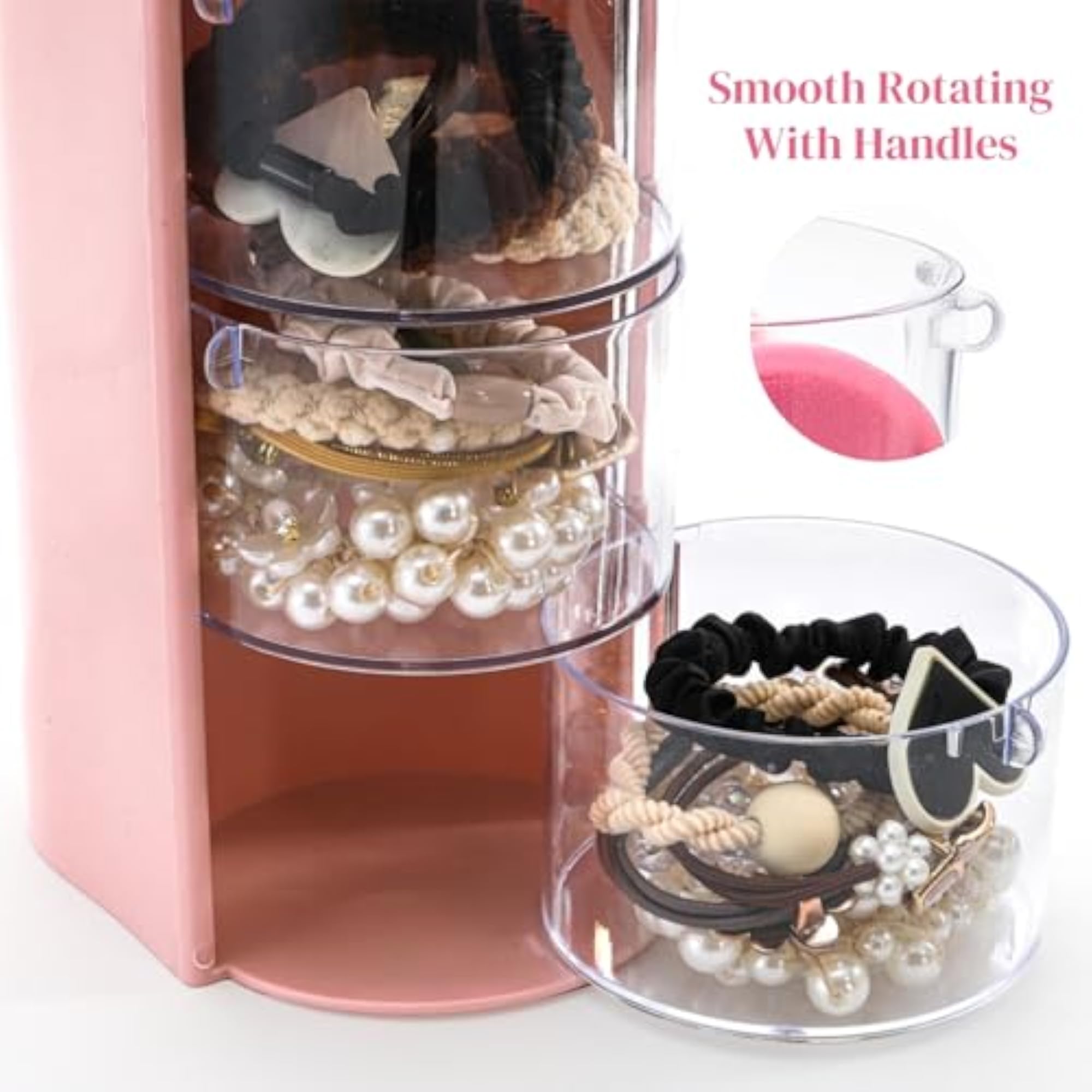2 Pack Hair Brush Holders Rotatable Organizer