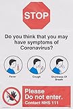 Stop Pensi di poter avere sintomi di Coronavirus?