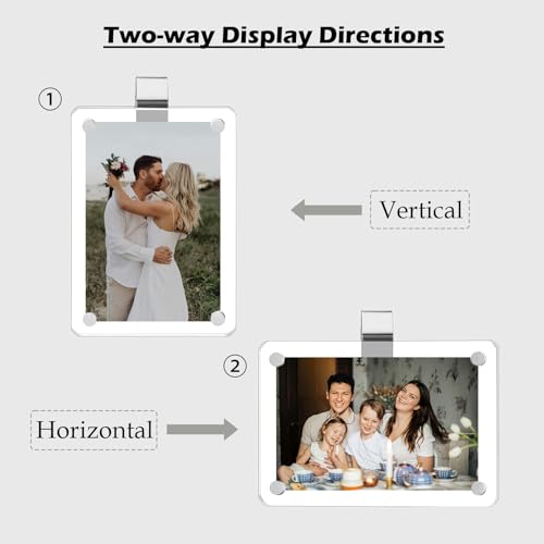 Gift for Boyfriend Husband Girlfriend Car Decorations Interior Picture Holder, Car Visor Photo Clip Magnetic Frame Valentine\'s Day Personalized Photo Gifts Cute Car Decor Accessories 3.5 x 2.4 inch (1 PC)