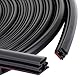 Romon Dichtungsband Selbstklebend, 10mmx10mm Dichtungsband für Türen Fenster Dichtband Selbstklebendes Gummidichtung Türdichtung für Anti-Kollision/Schalldichter/Wasserdichter/Staubdicht, 6M-Schwarz