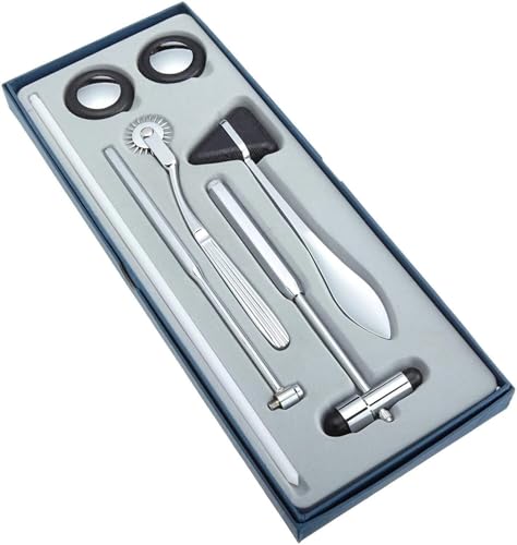 Martillo médico de reflejo neurológico plata juego de 5 piezas Prueba intuitiva