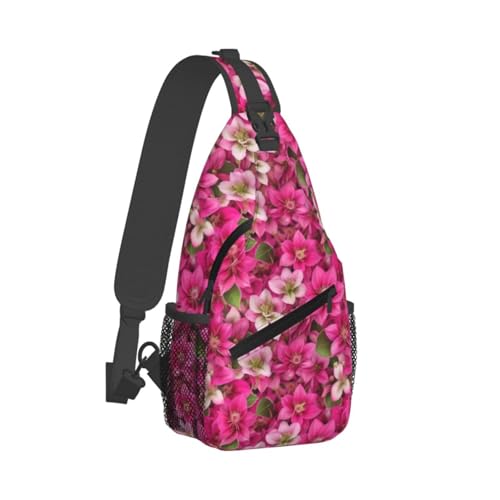 Mochila bandolera con estampado de rosas para hiking miniatura 2