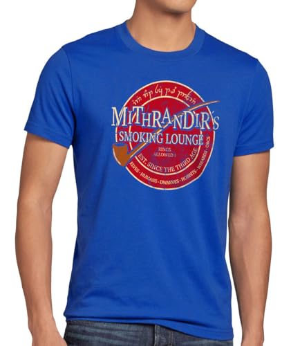style3 Mithrandir´s Smoking Lounge T-Shirt Homme, Taille:, Couleur:Bleu