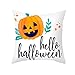 Nunubee Cartoon poszewka na poduszkę z motywem dyni, na Halloween, z poliestru, do biura, na sofę, 45 cm x 45 cm, #4