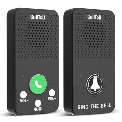 CallToU Full Duplex Intercoms Wireless for Home for Seniors & Caregivers - 500FT Long Range, No Monthly Fee, Waterproof, Easy Install