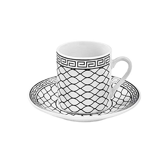 Jogo de xícara para café egito 12 peças em porcelana